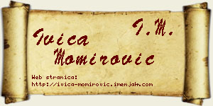Ivica Momirović vizit kartica